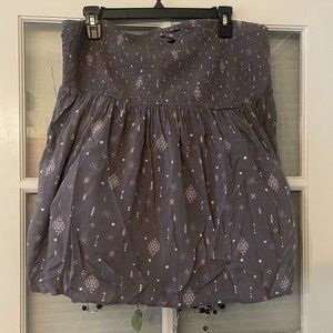 TORRID Smokey Gray/Blue Smocked Tube Top